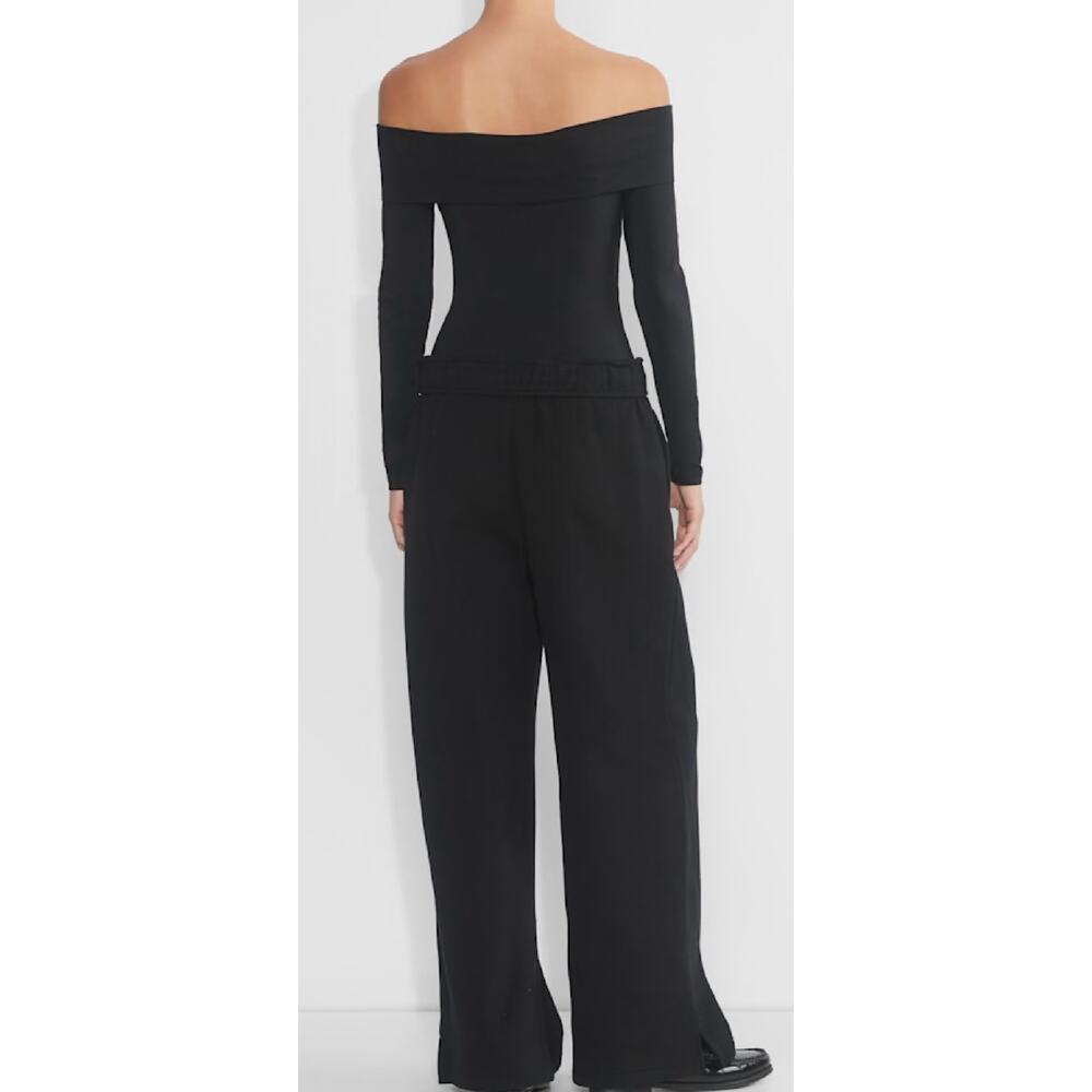 Aritzia Cozy Sweatfleece Mega Baggy Fold Sweatpants Women’s XS Black Wide Leg - Picture 2 of 11